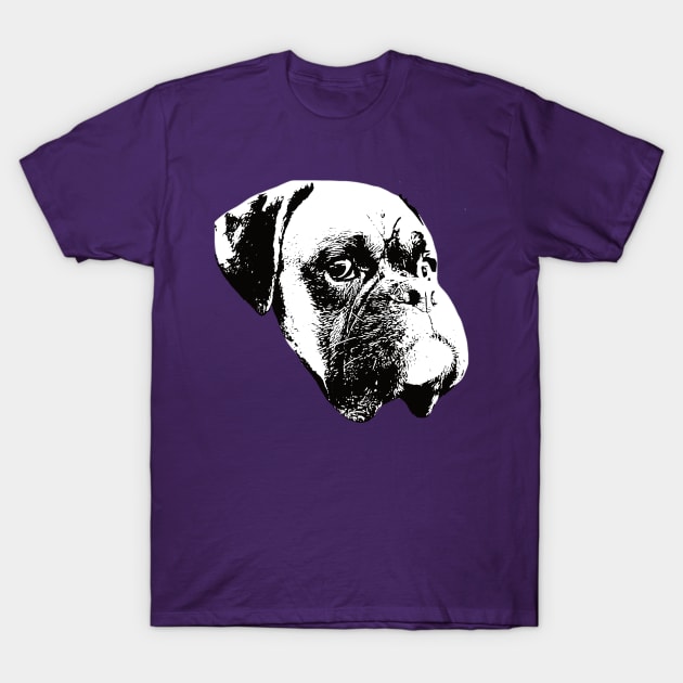 Boxer Dog Face Design - A Boxer Christmas Gift T-Shirt by DoggyStyles